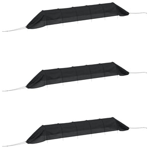 vidaXL Netting Tunnels 3 pcs Black Steel and Polyethylene