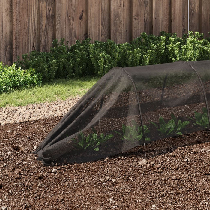 vidaXL Netting Tunnels 3 pcs Black Steel and Polyethylene