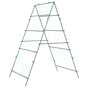 vidaXL Garden Trellises for Climbing Plants 3 pcs A-Frame Steel