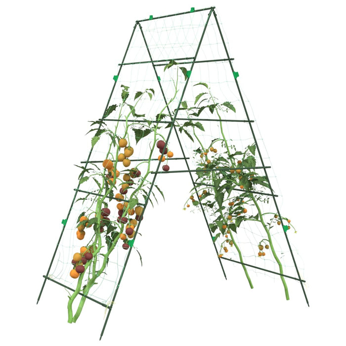 vidaXL Garden Trellises for Climbing Plants 3 pcs A-Frame Steel