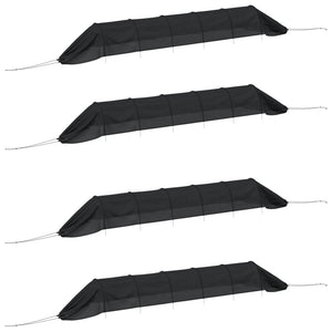 vidaXL Netting Tunnels 4 pcs Black Steel and Polyethylene