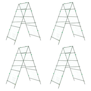 vidaXL Garden Trellises for Climbing Plants 4 pcs A-Frame Steel