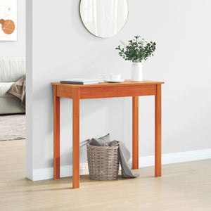 vidaXL Console Table Wax Brown 80x40x75 cm Solid Wood Pine