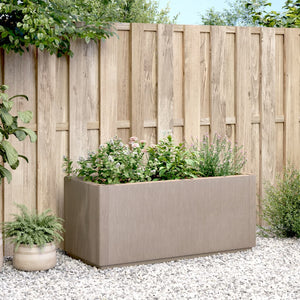 vidaXL Garden Planter Light Brown 80x36x35 cm PP