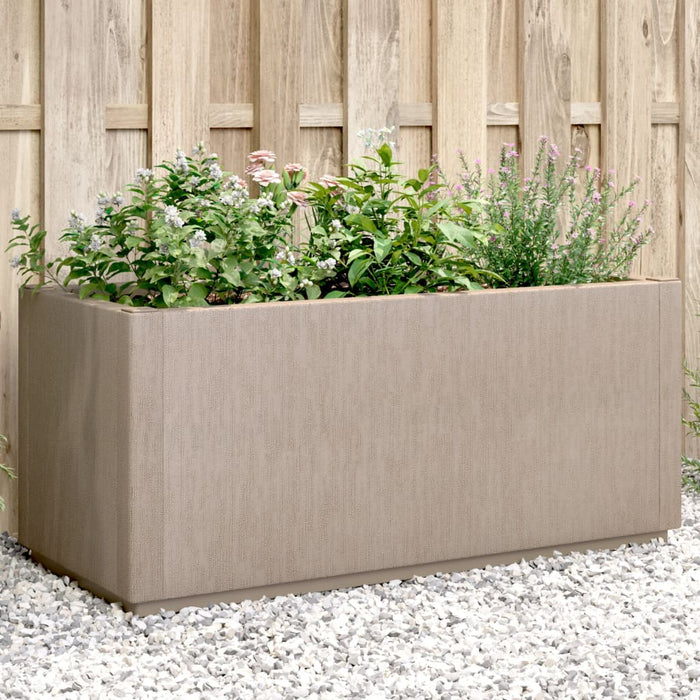 vidaXL Garden Planter Light Brown 80x36x35 cm PP