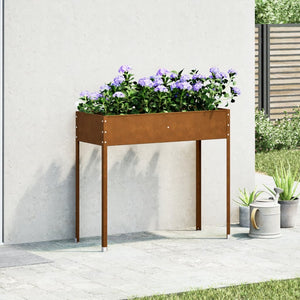 vidaXL Garden Planter 100.5x40.5x90 cm Weathering Steel