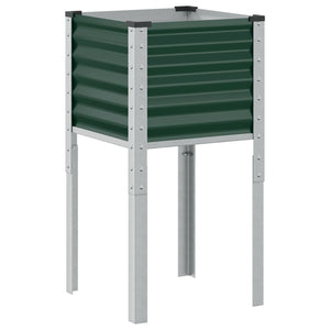 vidaXL Garden Planter Green 45x45x88 cm Steel