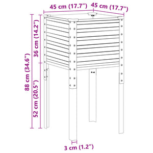 vidaXL Garden Planter Green 45x45x88 cm Steel