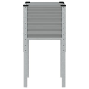 vidaXL Garden Planter Grey 45x45x88 cm Steel