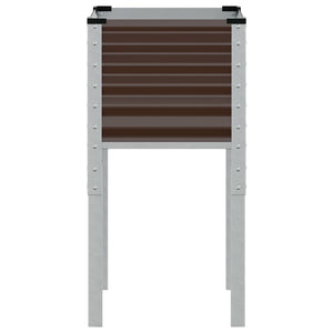 vidaXL Garden Planter Brown 45x45x88 cm Steel