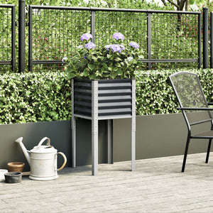 vidaXL Garden Planter Anthracite 45x45x88 cm Steel