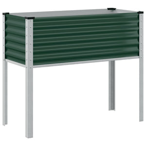 vidaXL Garden Planter Green 100x41x90 cm Steel