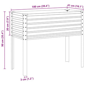 vidaXL Garden Planter Green 100x41x90 cm Steel