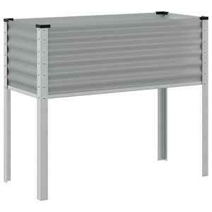 vidaXL Garden Planter Grey 100x41x90 cm Steel