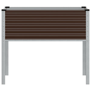 vidaXL Garden Planter Brown 100x41x90 cm Steel