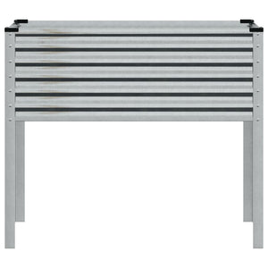 vidaXL Garden Planter 100x41x90 cm Galvanised Steel