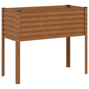 vidaXL Garden Planter 100x41x90 cm Weathering Steel