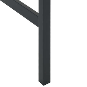 vidaXL Bar Table Black 50x50x110 cm Powder-coated Steel