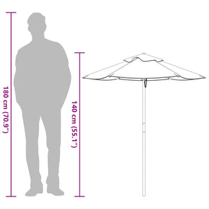 vidaXL Garden Umbrella for Kids with Wooden Pole Ø120x140 cm