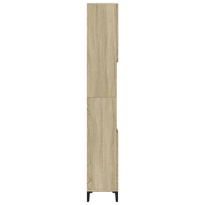 vidaXL Bathroom Cabinet Sonoma Oak 30x30x190 cm Engineered Wood