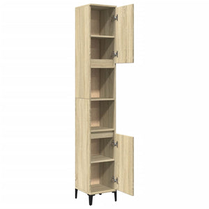 vidaXL Bathroom Cabinet Sonoma Oak 30x30x190 cm Engineered Wood