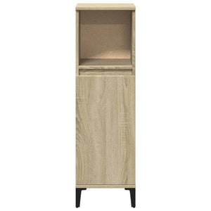 vidaXL Bathroom Cabinet Sonoma Oak 30x30x100 cm Engineered Wood