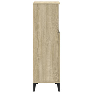 vidaXL Bathroom Cabinet Sonoma Oak 30x30x100 cm Engineered Wood