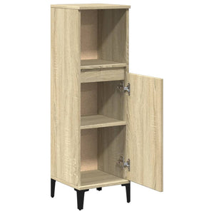 vidaXL Bathroom Cabinet Sonoma Oak 30x30x100 cm Engineered Wood