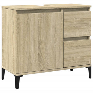 vidaXL Bathroom Cabinet Sonoma Oak 65x33x60 cm Engineered Wood