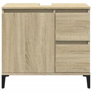 vidaXL Bathroom Cabinet Sonoma Oak 65x33x60 cm Engineered Wood