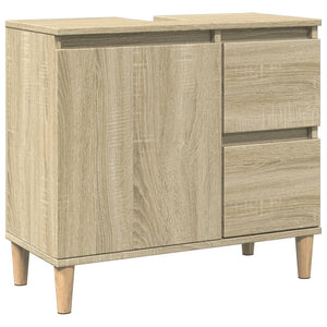 vidaXL Bathroom Cabinet Sonoma Oak 65x33x60 cm Engineered Wood