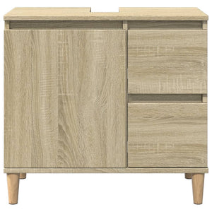 vidaXL Bathroom Cabinet Sonoma Oak 65x33x60 cm Engineered Wood