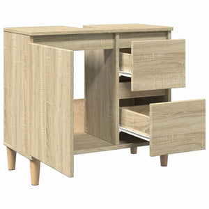 vidaXL Bathroom Cabinet Sonoma Oak 65x33x60 cm Engineered Wood