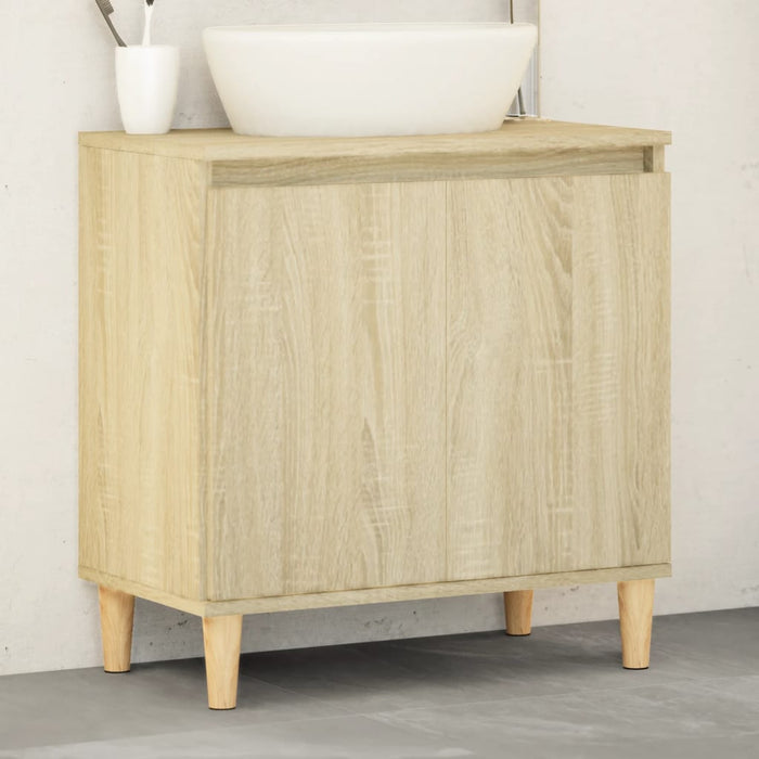 vidaXL Sink Cabinet Sonoma Oak 58x33x60 cm Engineered Wood