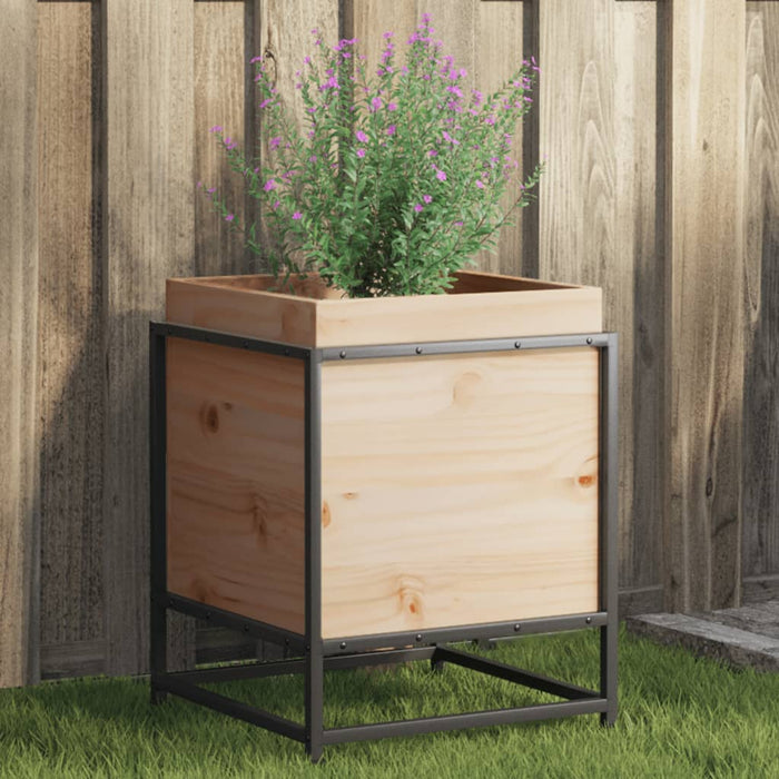 vidaXL Garden Planter 40x40x50 cm Solid Wood Pine