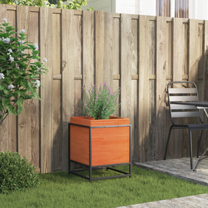 vidaXL Garden Planter Wax Brown 40x40x50 cm Solid Wood Pine