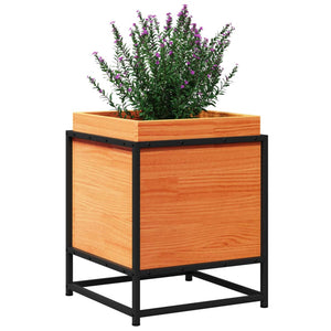 vidaXL Garden Planter Wax Brown 40x40x50 cm Solid Wood Pine