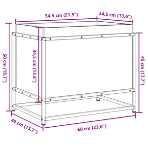 vidaXL Garden Planter 60x40x50 cm Solid Wood Pine