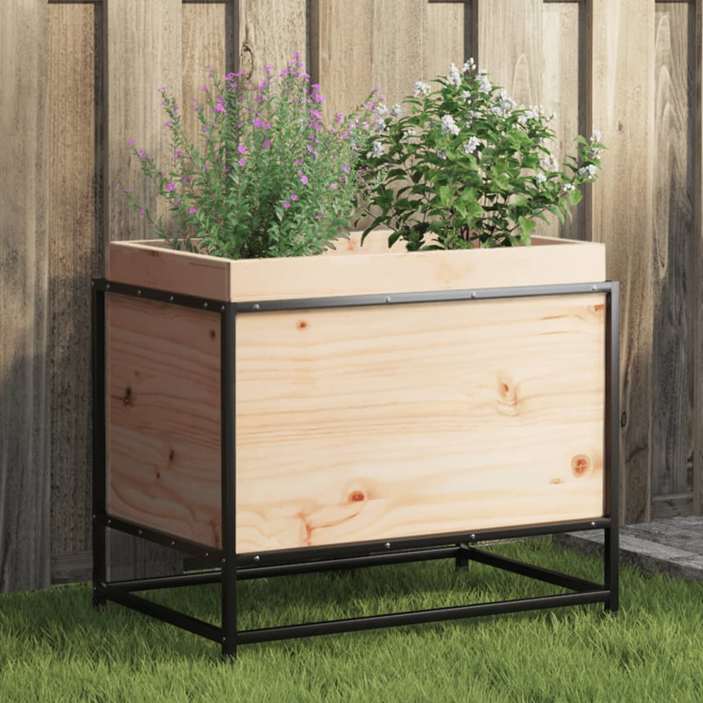 vidaXL Garden Planter 60x40x50 cm Solid Wood Pine