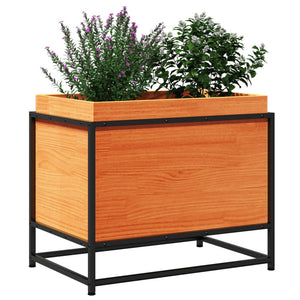 vidaXL Garden Planter Wax Brown 60x40x50 cm Solid Wood Pine