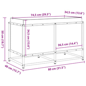 vidaXL Garden Planter 80x40x50 cm Solid Wood Pine