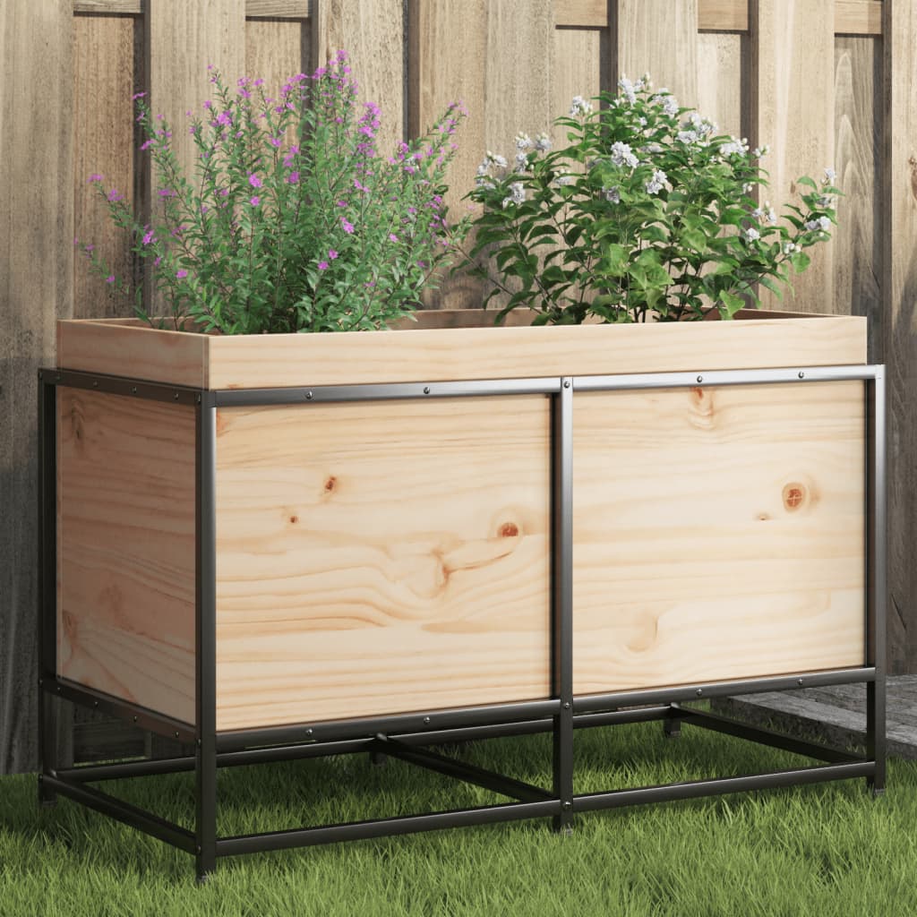 vidaXL Garden Planter 80x40x50 cm Solid Wood Pine