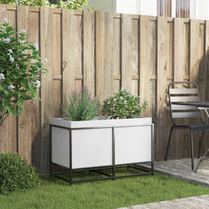 vidaXL Garden Planter White 80x40x50 cm Solid Wood Pine