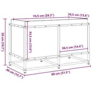 vidaXL Garden Planter White 80x40x50 cm Solid Wood Pine