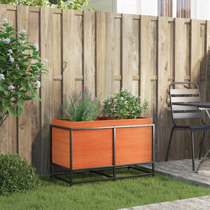 vidaXL Garden Planter Wax Brown 80x40x50 cm Solid Wood Pine