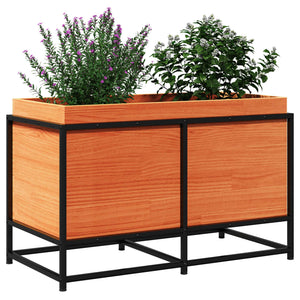 vidaXL Garden Planter Wax Brown 80x40x50 cm Solid Wood Pine