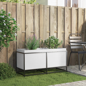 vidaXL Garden Planter White 100x40x50 cm Solid Wood Pine