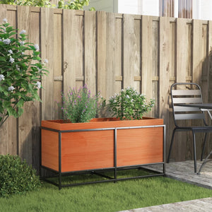 vidaXL Garden Planter Wax Brown 100x40x50 cm Solid Wood Pine