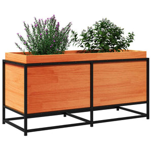 vidaXL Garden Planter Wax Brown 100x40x50 cm Solid Wood Pine