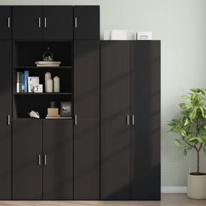 vidaXL Wall Cabinet Black 30x42.5x40 cm Engineered Wood